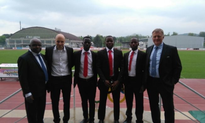 Three Ghanaian referees at  UEFA Excellence course