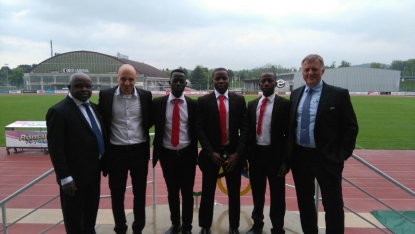 Three Ghanaian referees at  UEFA Excellence course
