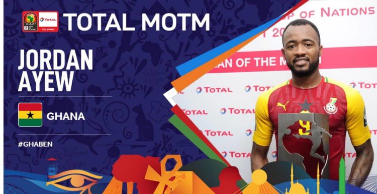 Jordan Ayew wins best player award as Benin hold Ghana in AFCON opener