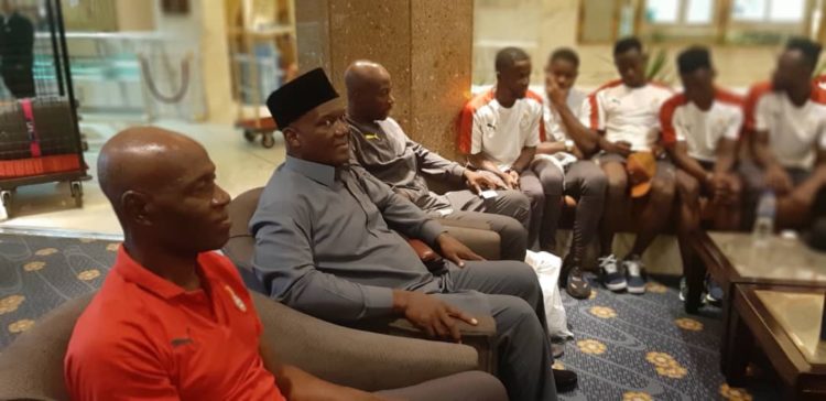 Ghana's Ambassador to Egypt Dr Nii Okai Hammond visits Black Meteors camp in Cairo