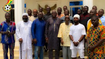 GFA President Kurt E.S Okraku leads delegation to Osu Mantse’s Palace