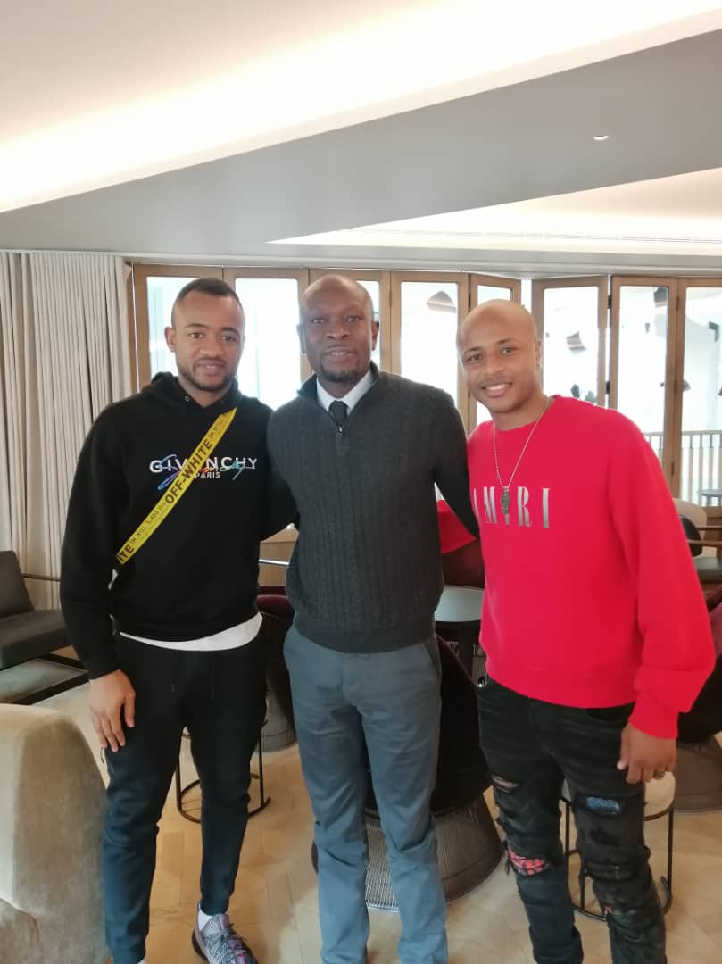 C.K. Akonnor visits Captain Andre Ayew in Wales