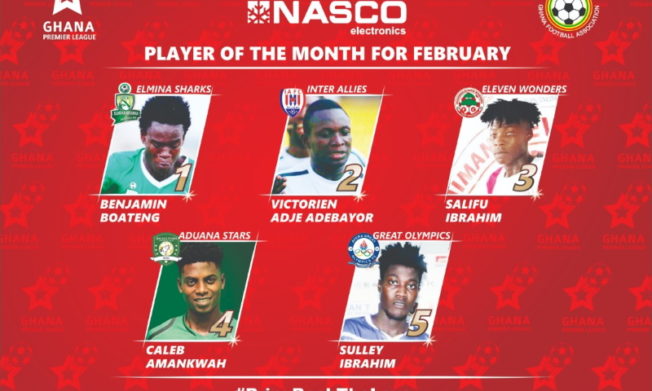 2019/20 GPL: February NASCO Player of the Month nominees