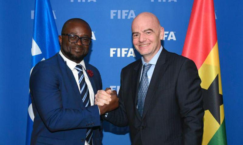 FIFA President Gianni Infantino congratulates Asante Kotoko for winning GPL title