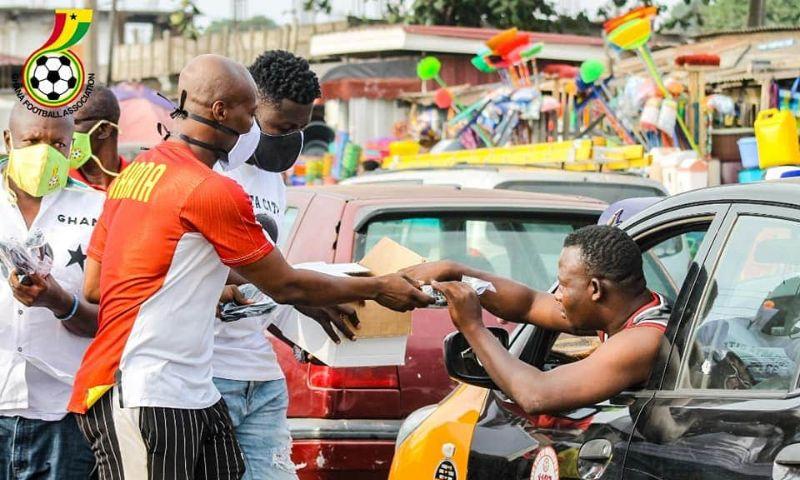 COVID-19 FIGHT: GFA President, ex-internationals share Black Stars PPEs to public