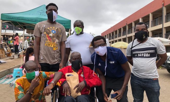 COVID-19 FIGHT: Volta RFA Chairman, Ex national players share Black Stars PPES to Public