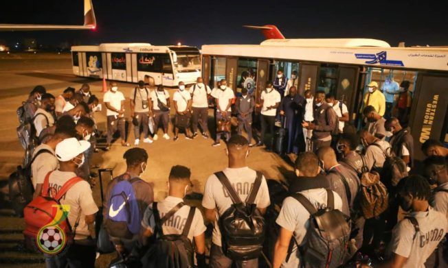 Pictures: Ghana’s contingent arrives in Sudan for Tuesday’s tie