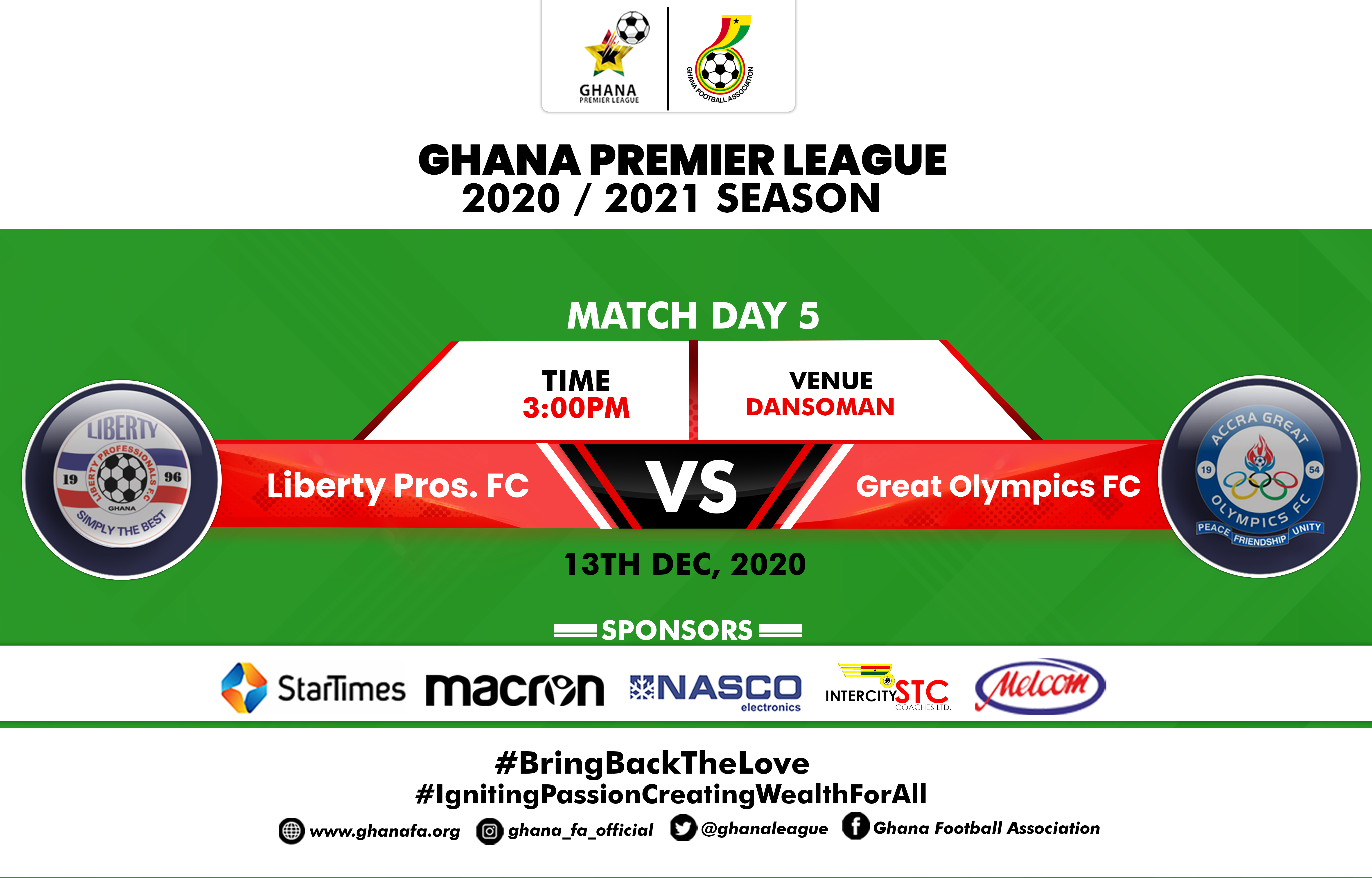 Liberty Professionals battle Great Olympics in Accra derby - Preview