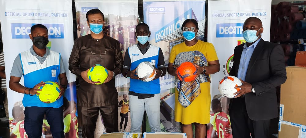 Decathlon Ghana presents 1000 balls to GFA