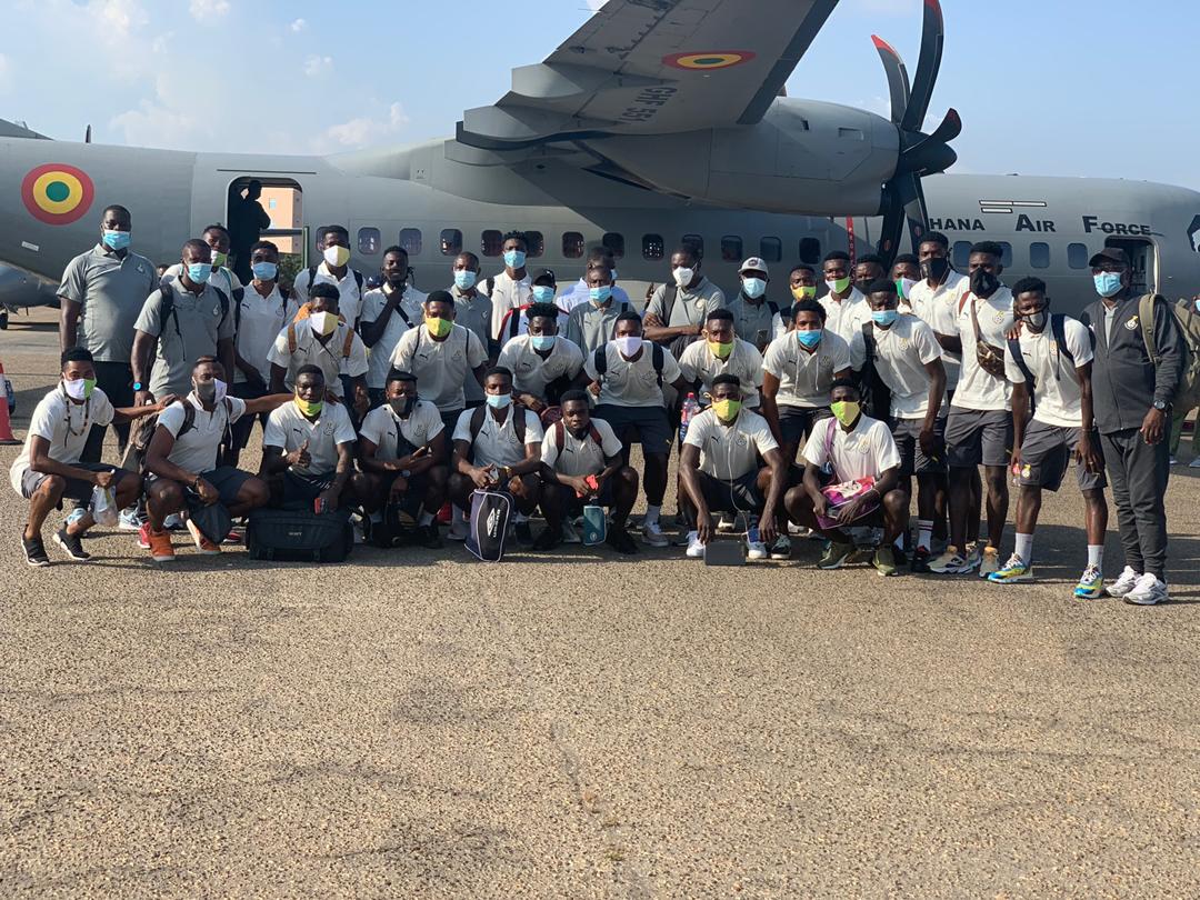 Pictures: Black Satellites depart Accra for WAFU Cup of Nations