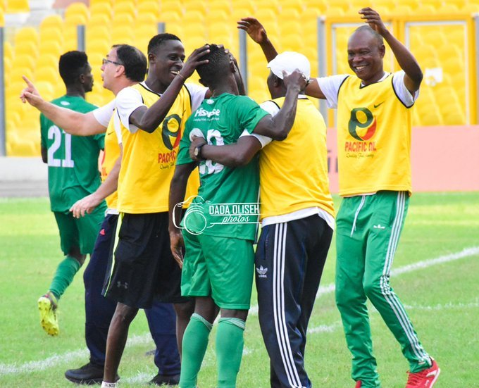 Bissue and Tophic score in each half as King Faisal draw with Elmina Sharks