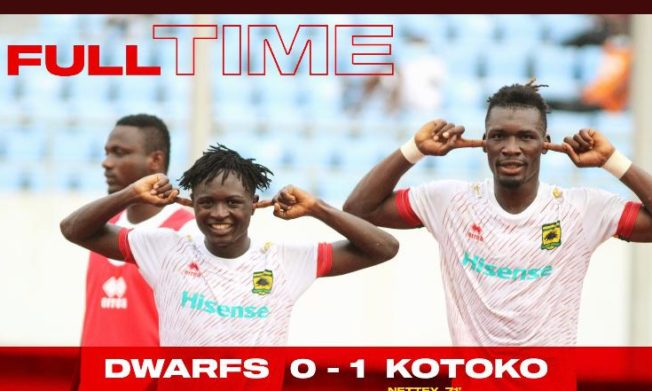 Asante Kotoko go third after slim win over Ebusua Dwarfs in Cape Coast