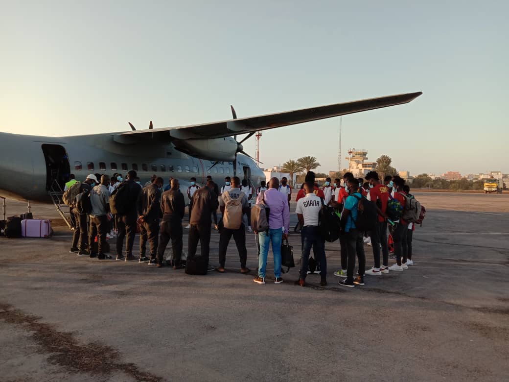 Ghanaian delegation arrive in Nouadhibou for U20 AFCON