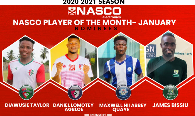 Nominees for NASCO Player of the Month - January