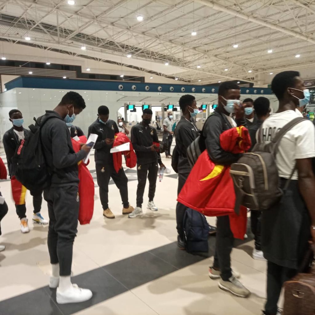 WhatsApp Image 2021 02 06 at 4.26.44 AM 1024x1024 - PHOTOS: Black Starlets Depart Accra For Morocco