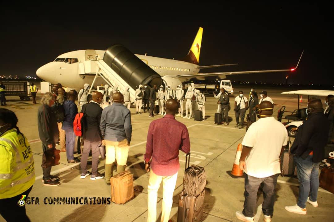 Black Stars arrive in Johannesburg for South Africa clash
