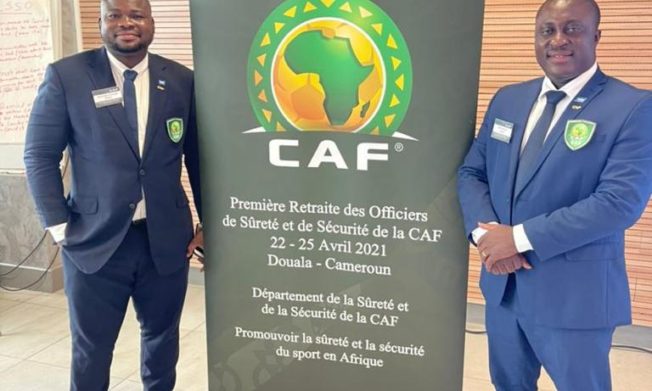 Nick Owusu and Julius Ben Emunah in Douala for CAF Safety and Security retreat