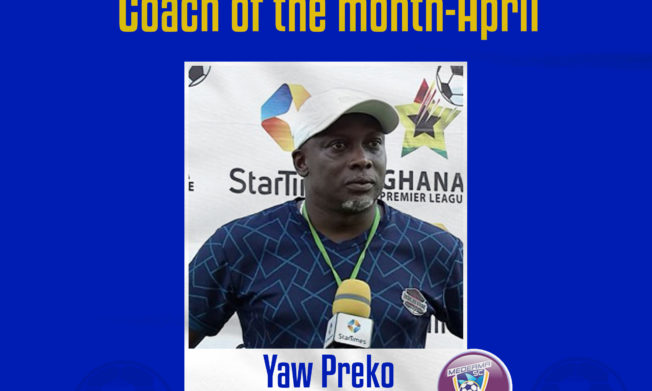 Yaw Preko wins NASCO Coach of the Month -April