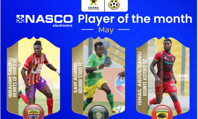 Nominees for NASCO Player of the Month - May