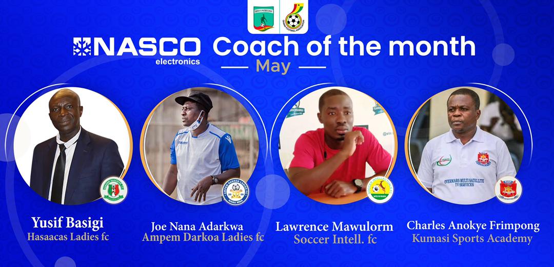 WPL: Adarkwa, Basigi, Mawulorm and Frimpong shortlisted for NASCO Coach of the month for May