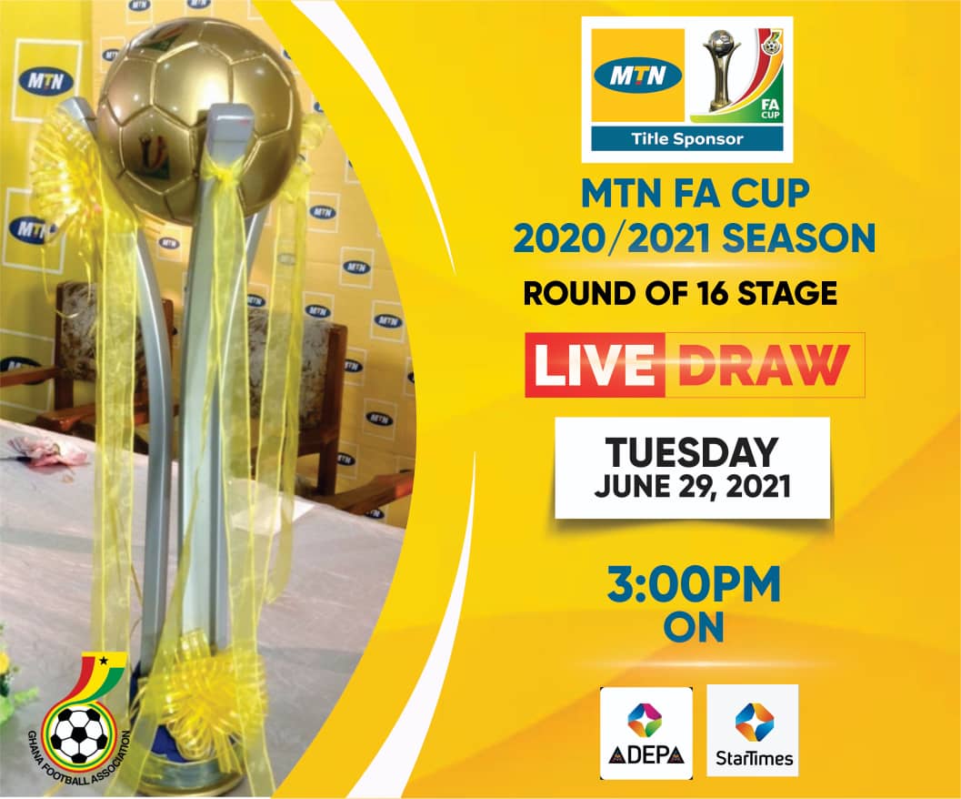 MTN FA Cup Round of 16 Live Draw to be held on Tuesday