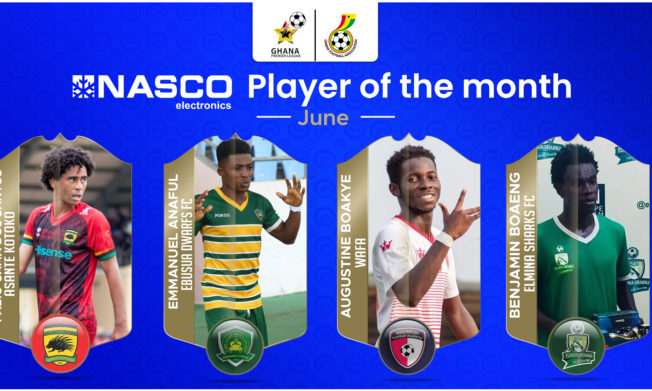 Boakye, Gama, Anaful and Boateng earn NASCO player of the month nomination