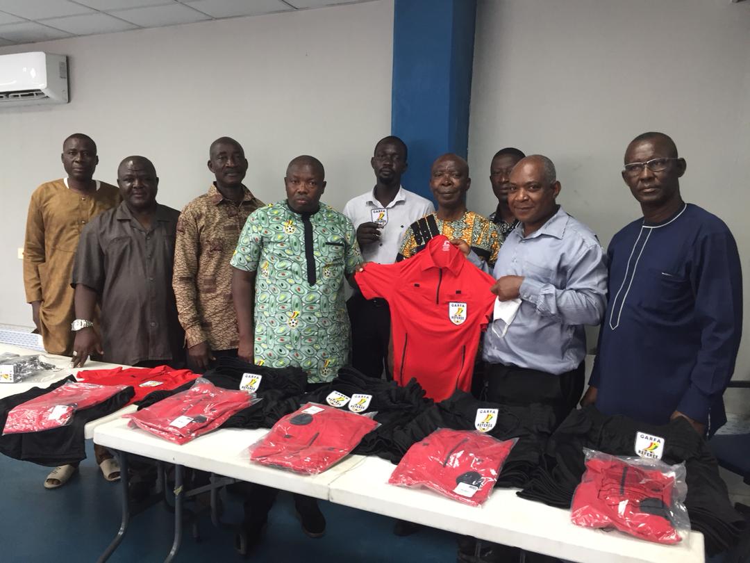 Division Two Middle League: Greater Accra Regional Football Association presents kits to referees