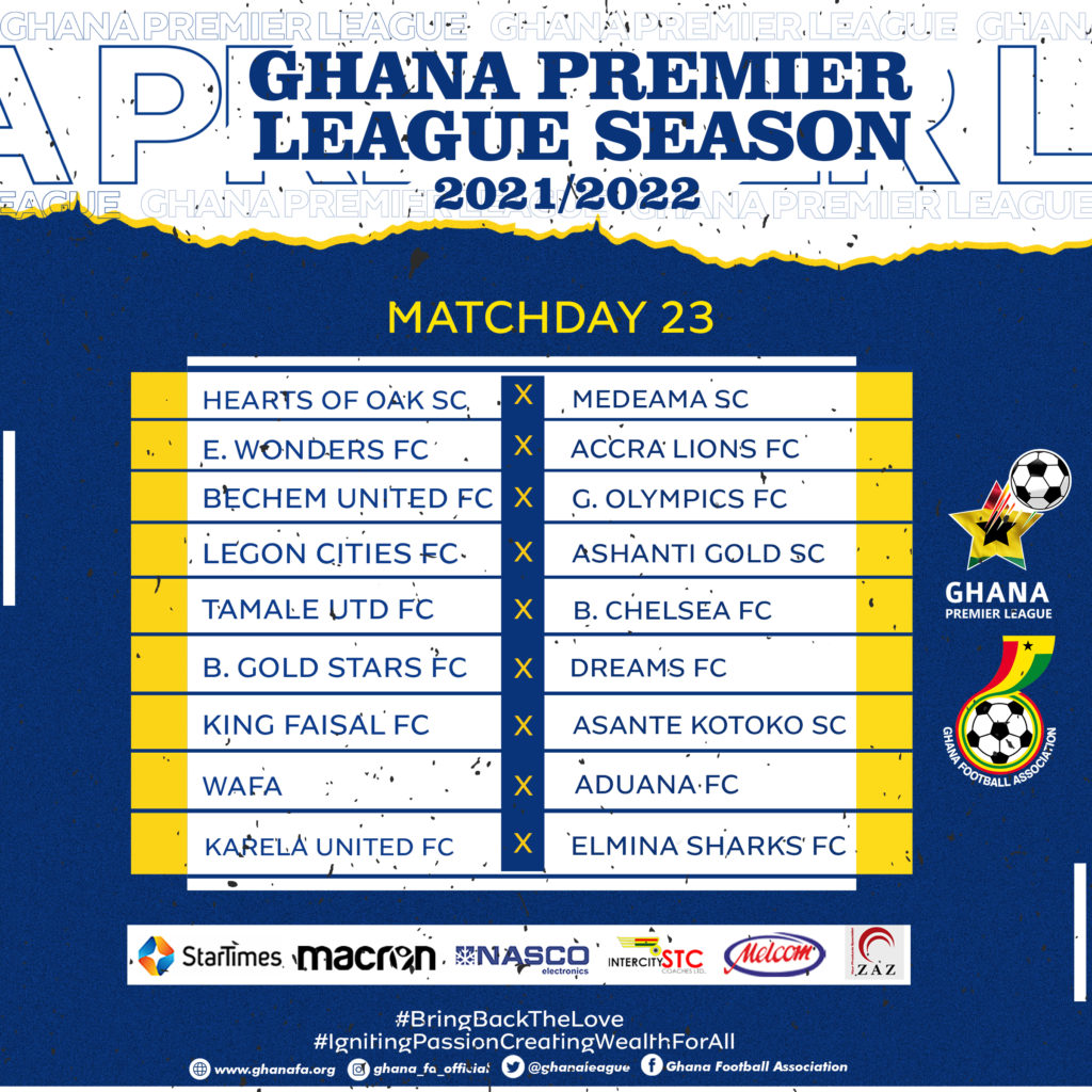 2021/22 Ghana Premier League fixtures announced