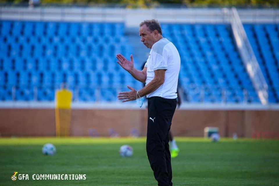 Milovan Rajevac takes charge of first training session in Cape Coast