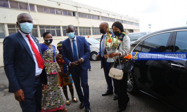 CAF President Dr. Patrice Motsepe in Accra on a working visit
