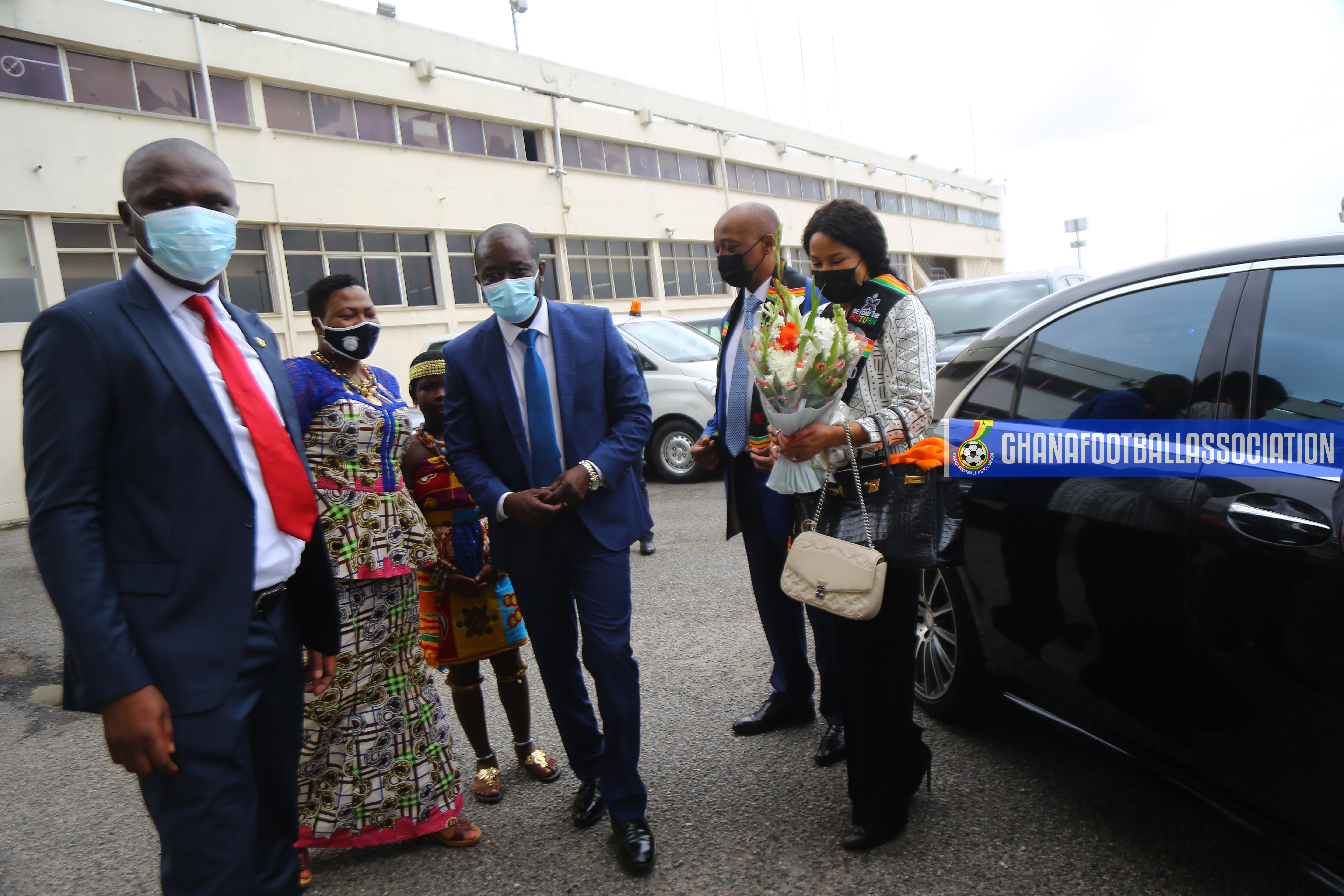 BK7A8179 - Ghana FA President Kurt Okraku welcomes CAF President Patrice Motsepe to Ghana to begin 2 day tour