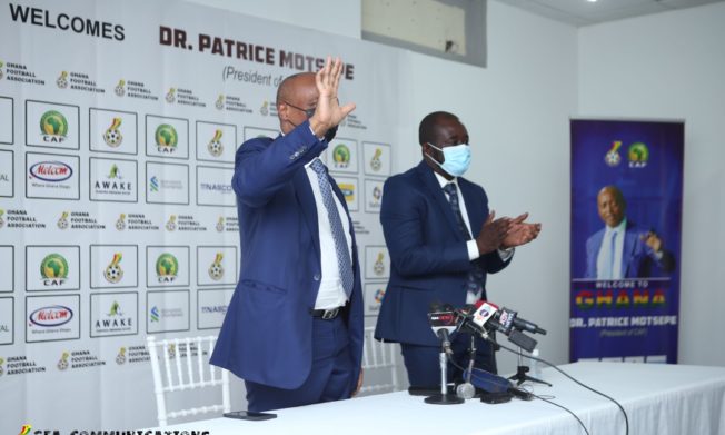 PHOTOS: CAF President Dr. Patrice Motsepe day with the press in Accra