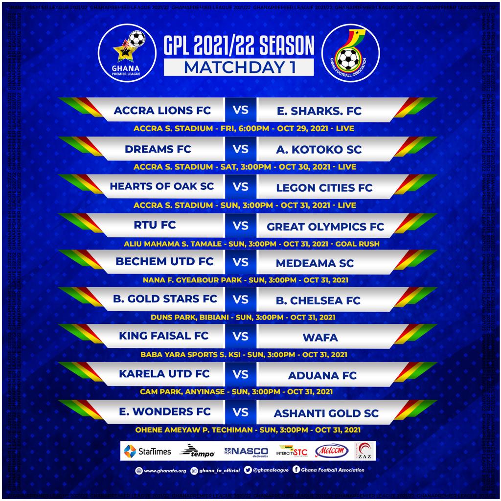 Premier  League kicks off with Friday Night Football : Accra Lions hosts Elmina Sharks in Accra