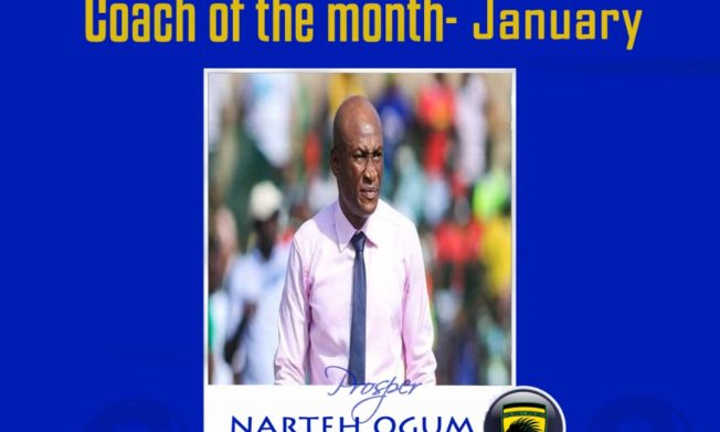 Prosper Narteh Ogum is January’s NASCO Coach of the Month