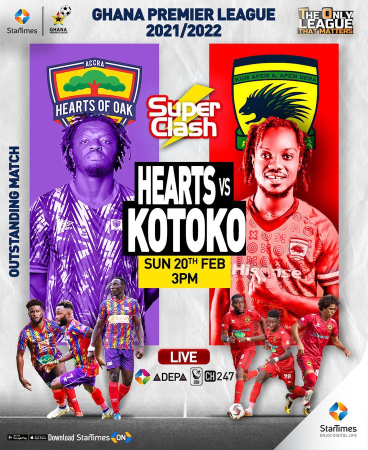 Stadium attendance for Hearts of Oak vs Asante Kotoko increased