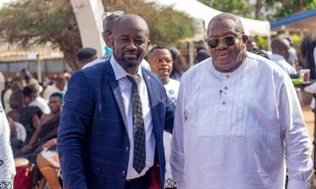 PHOTOS: Sports Minister Mustapha Ussif, Asamoah Gyan, football family show love to President Simeon-Okraku at father’s funeral