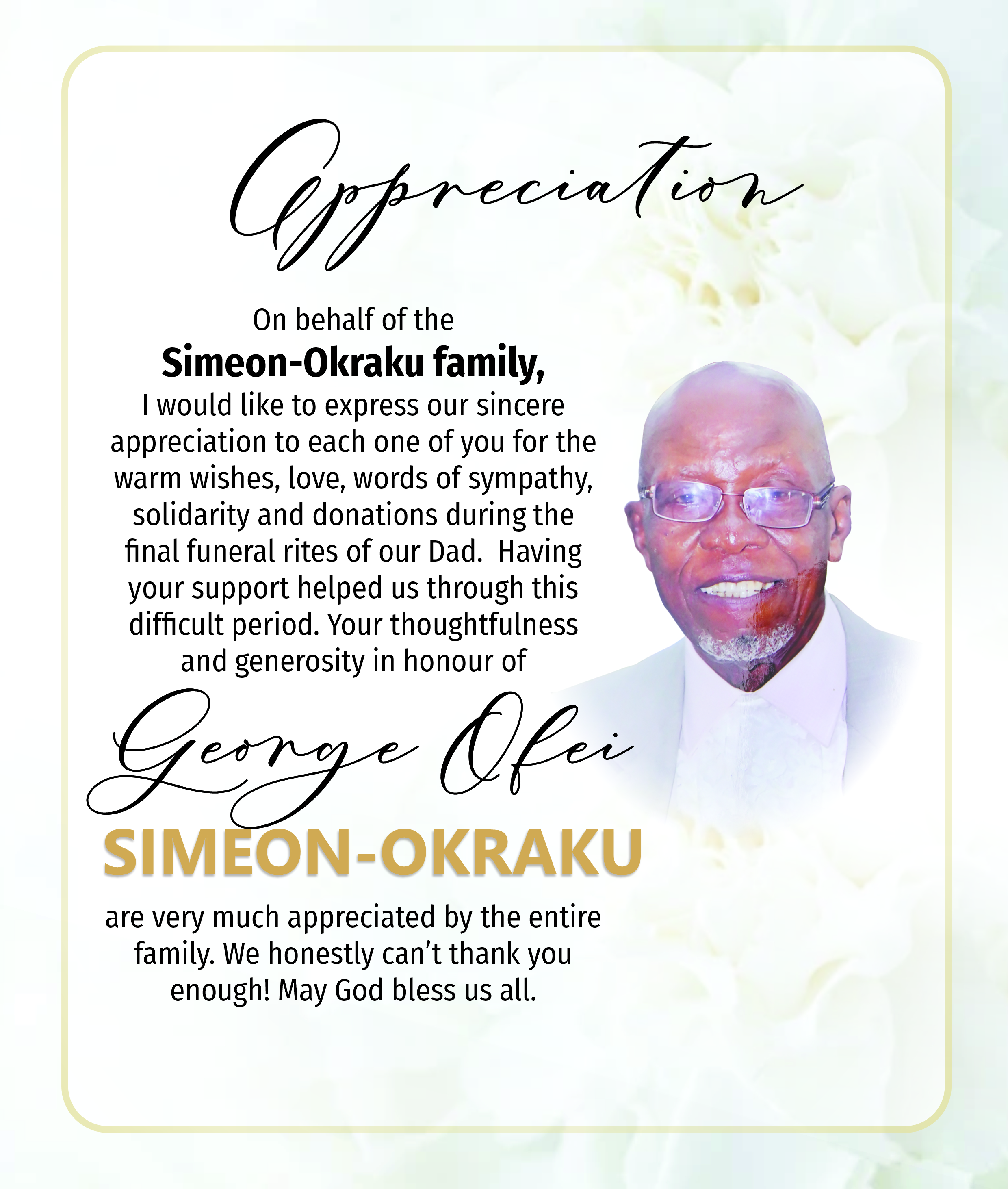 GFA salutes all for unflinching support during funeral of President Simeon-Okraku’s father