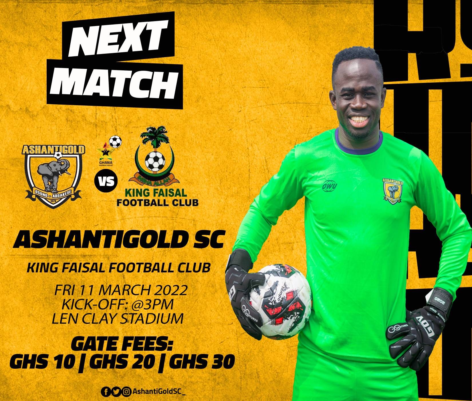 AshantiGold and King Faisal clash in Ashanti derby Friday