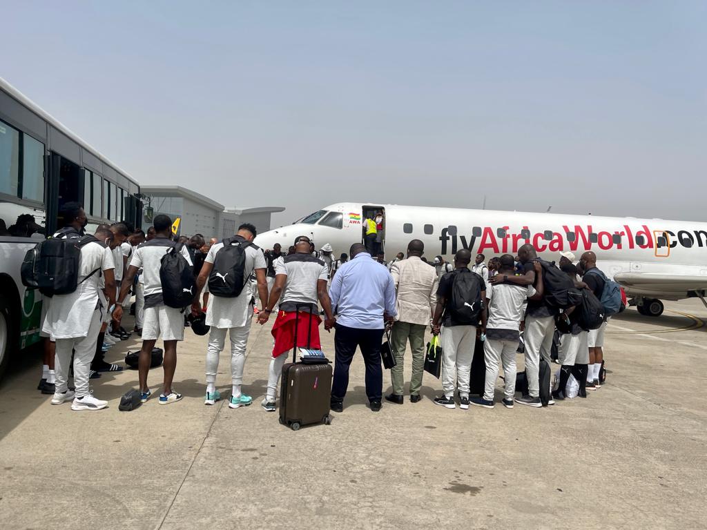 Black Stars arrive in Abuja for face off against Nigeria