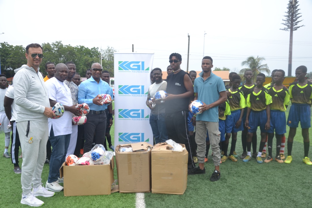 KGL Foundation presents One Thousand footballs to GFA for juvenile competitions