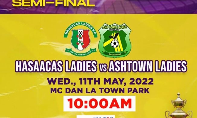 Women’s FA Cup : Hasaacas Ladies vs Ashtown Ladies takes place Wednesday
