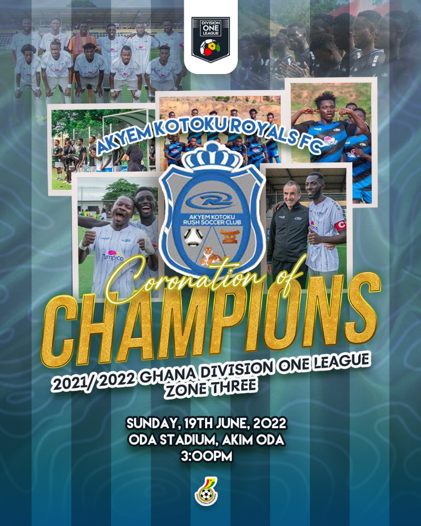 Kotoku Royals FC to be crowned as Zone Three champions Sunday