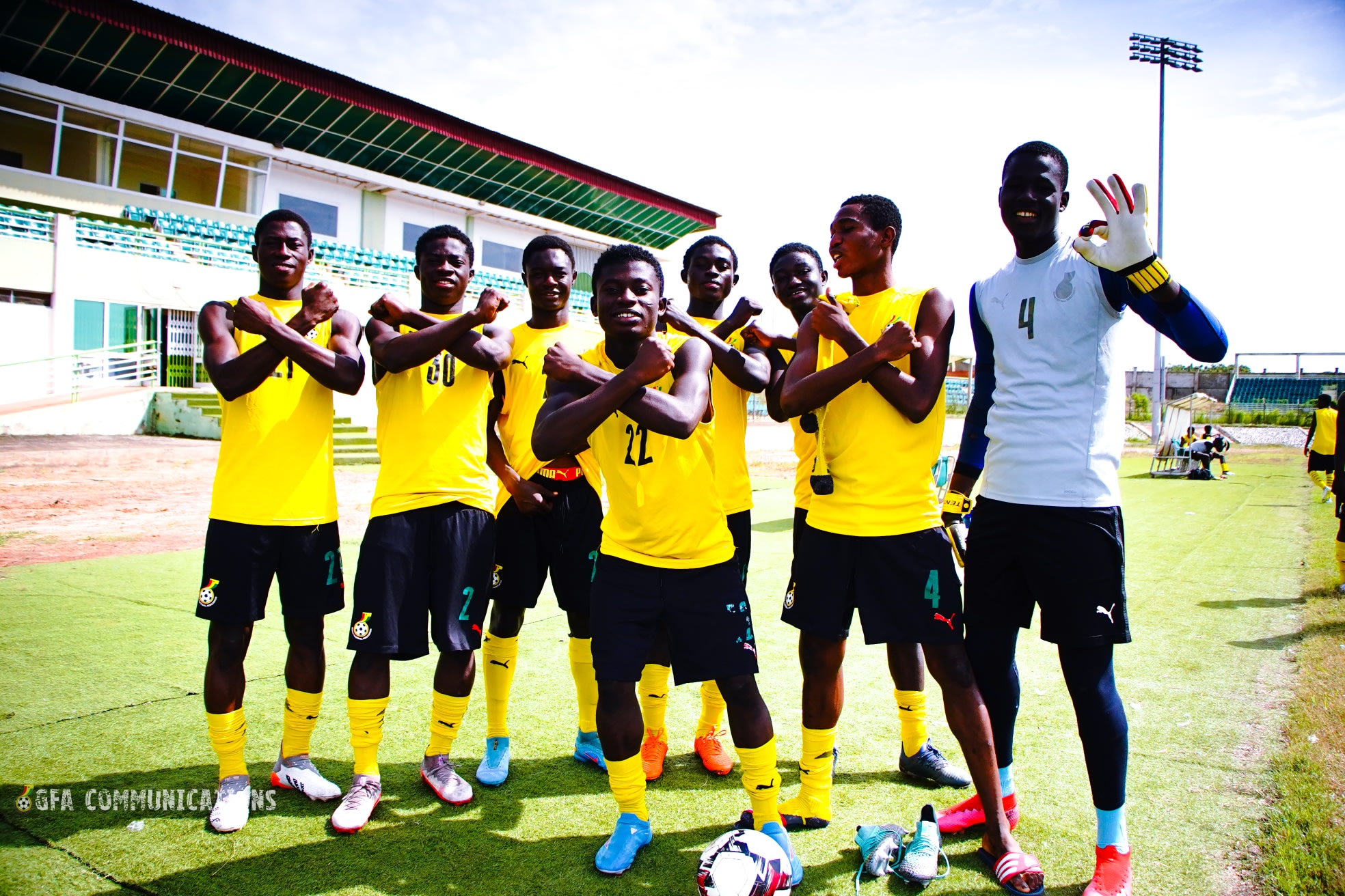 Camp News: Black Starlets train at Nduom Stadium ahead of Tuesday’s semi’s clash against Burkina Faso