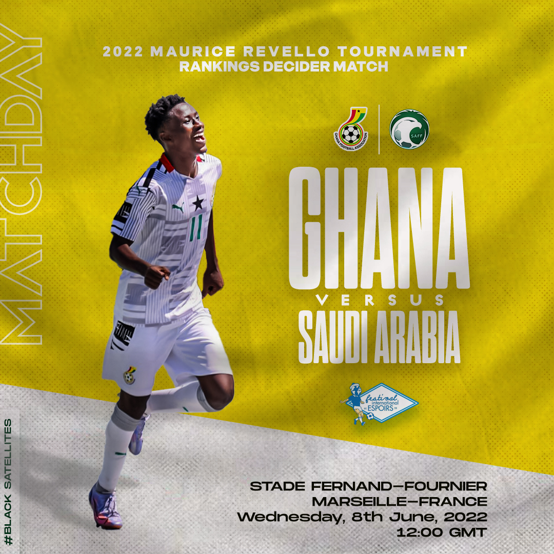 Maurice Revello tournament: Ghana U20 XI vs Saudi Arabia