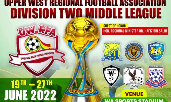 Upper West Regional Division Two Middle League kicks off Sunday: Six clubs vie for Division One slot