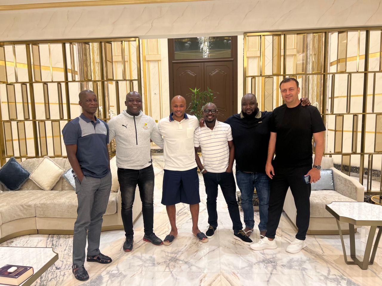 Black Stars captain Andre Ayew hosts Ghana delegation in Doha