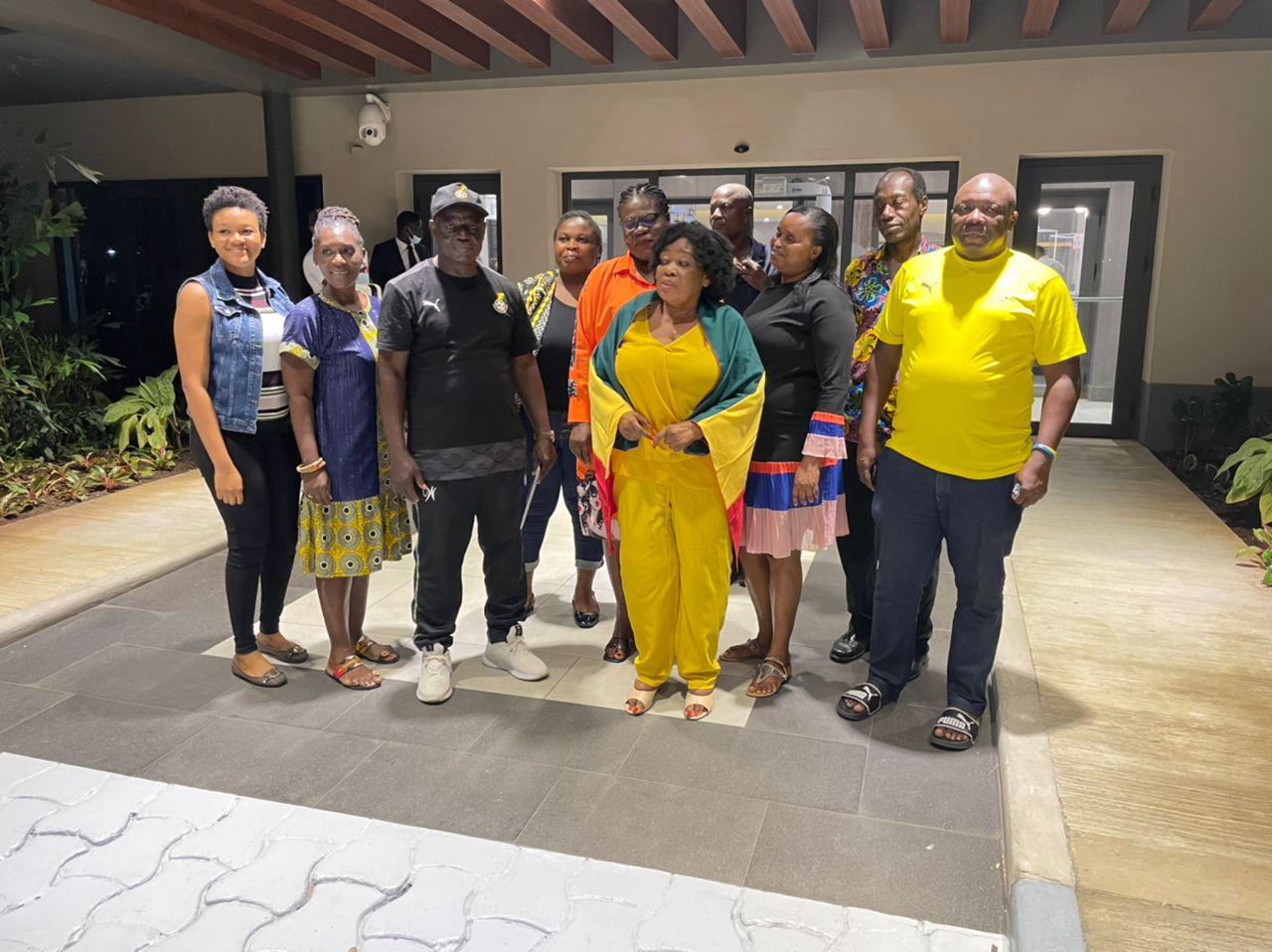 Her Excellency Christine Churcher visits Black Galaxies ahead of Benin showdown