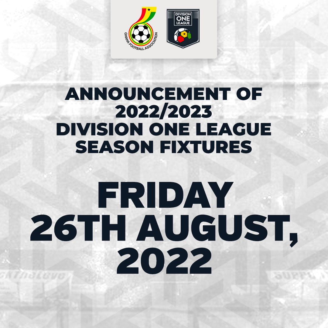 Fixtures for 2022/23 Division One League to be released on Friday