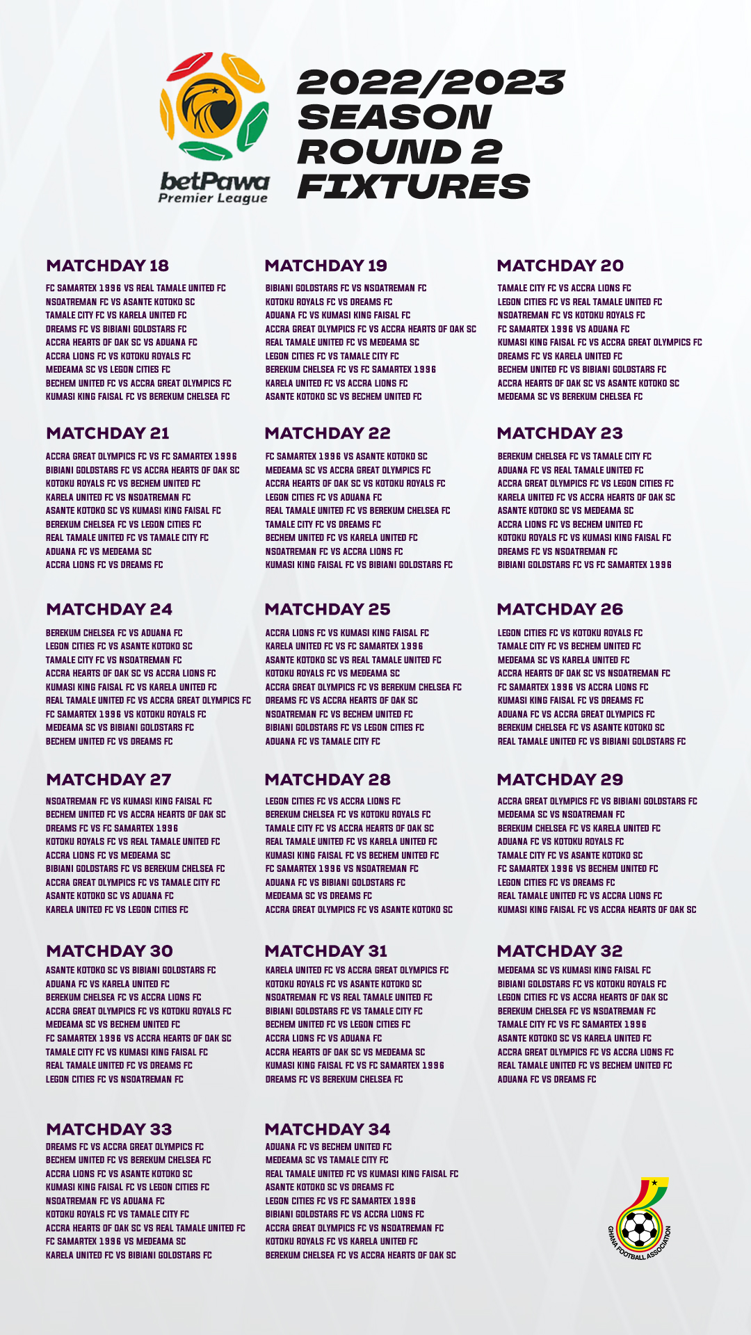 Premier League fixtures released for the 2022/2023 season