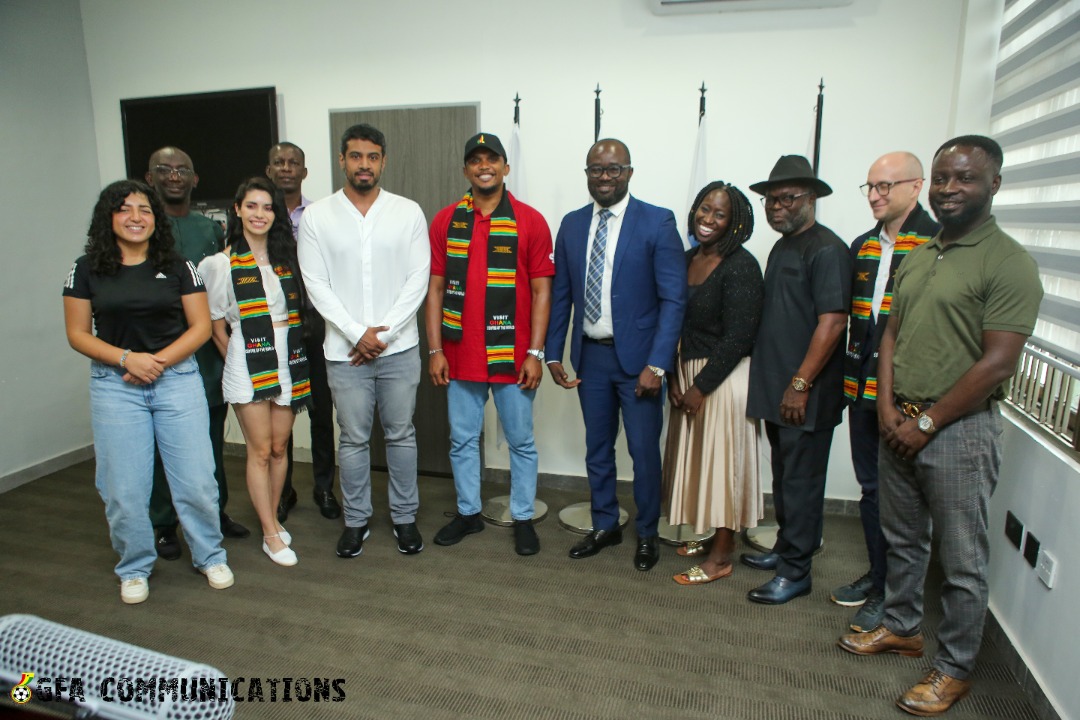 PHOTOS: President Simeon-Okraku hosts Samuel Eto’o and Supreme Committee delegation at GFA headquarters